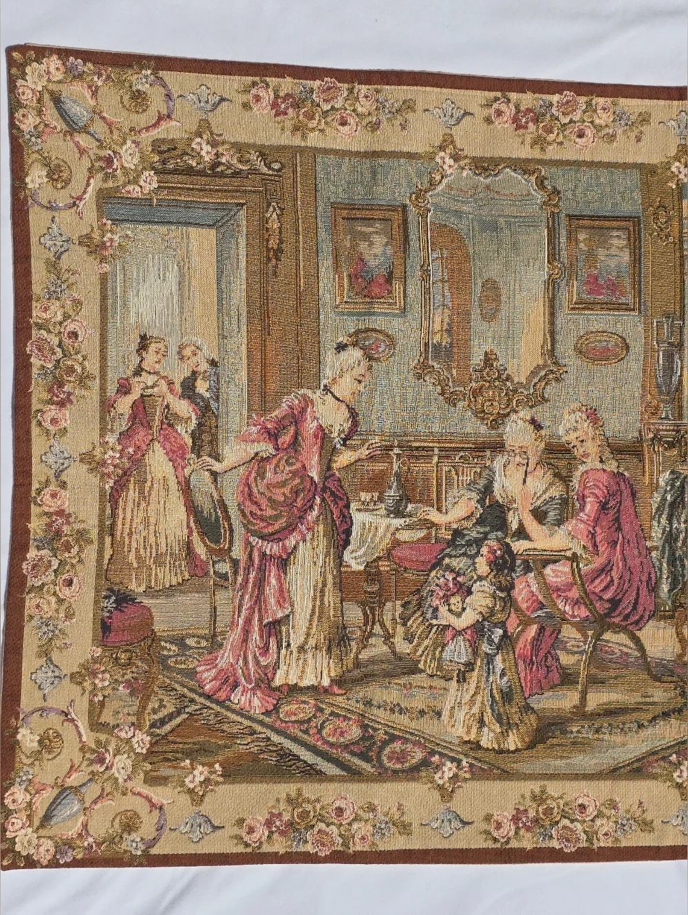 Medeival  Vintage French Amazing Tapestry Pictorial Home Decor Tapestry 3x4 ft - Picture 3 of 12